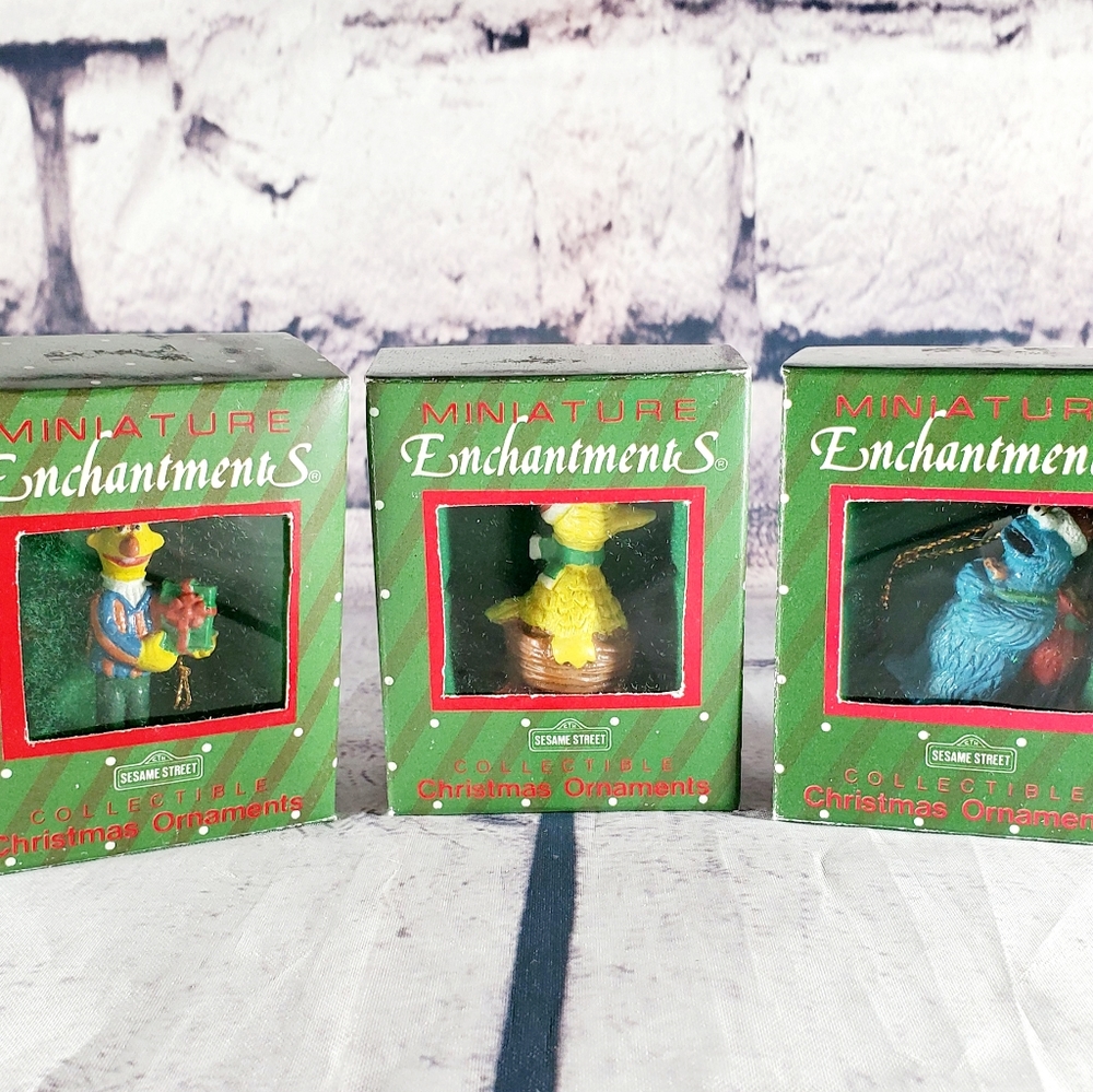 VINTAGE SESAME STREET Miniature Ornament- Rare